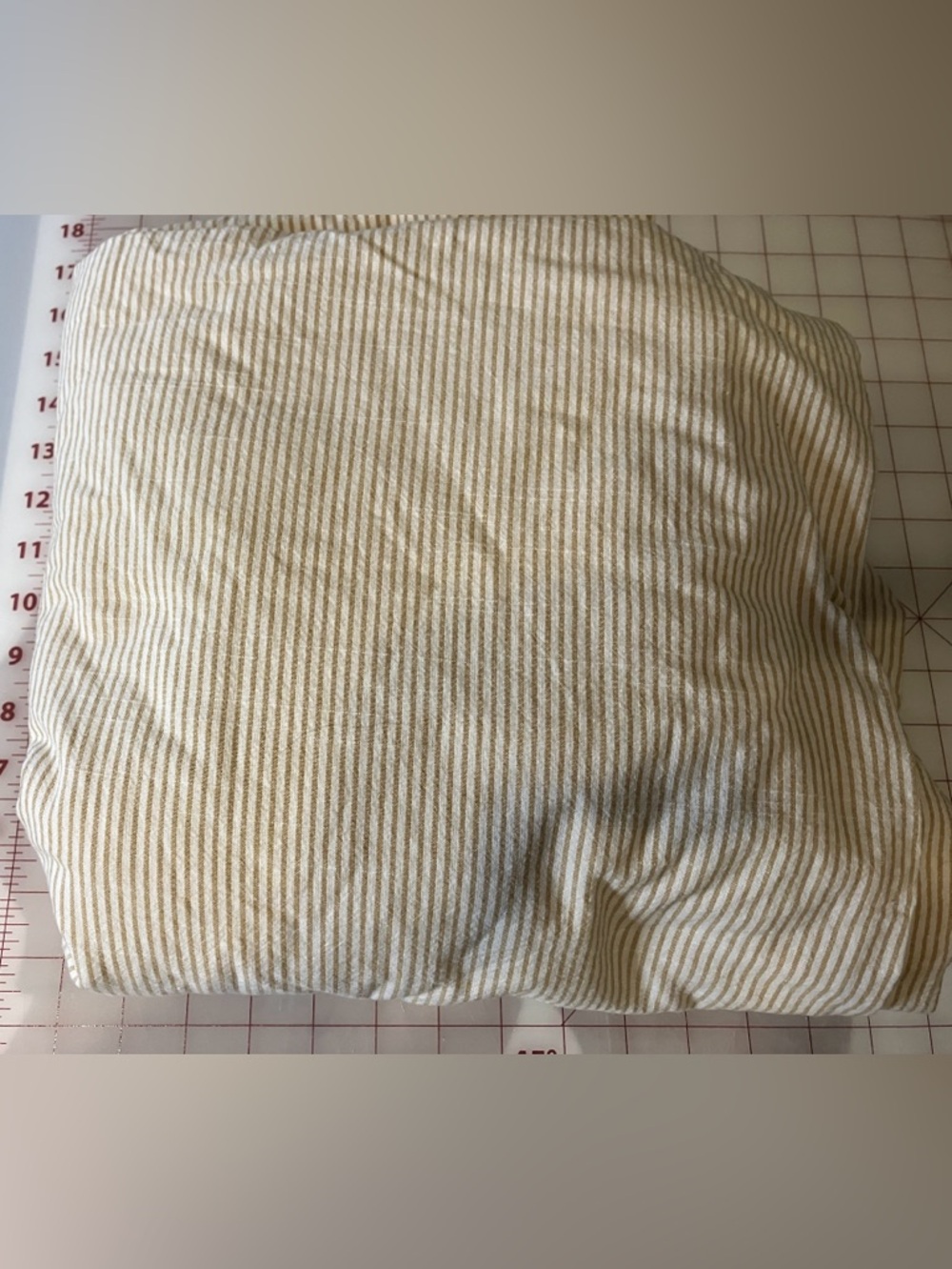 🚫🚫IKEA Bergpalm Cream and Tan Pinstripes Cotton Duvet Cover Full/Queen Sized